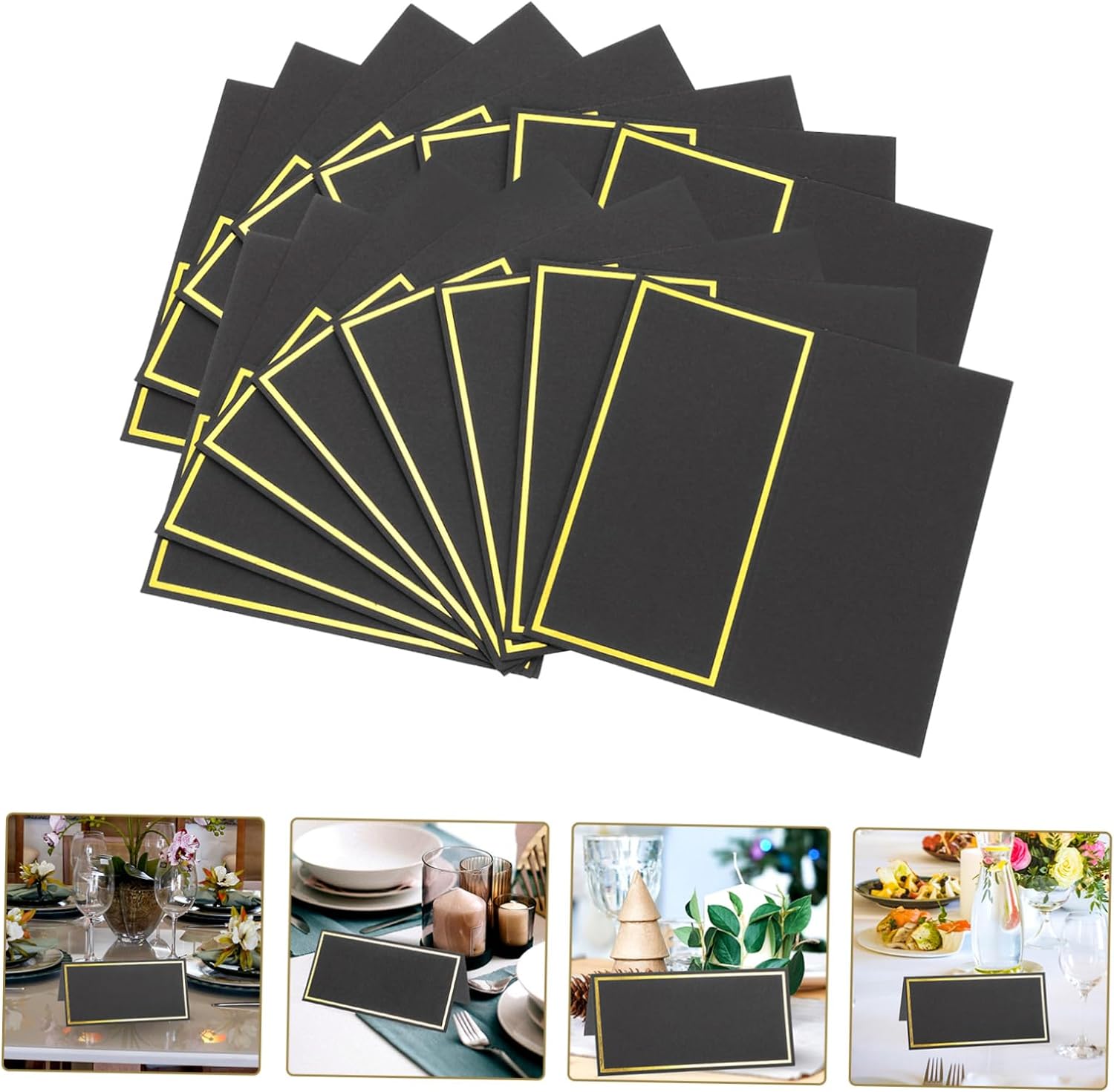 10/20/50pcs Black Gold Name Pl - Table Number Gold 리뷰 및 가격