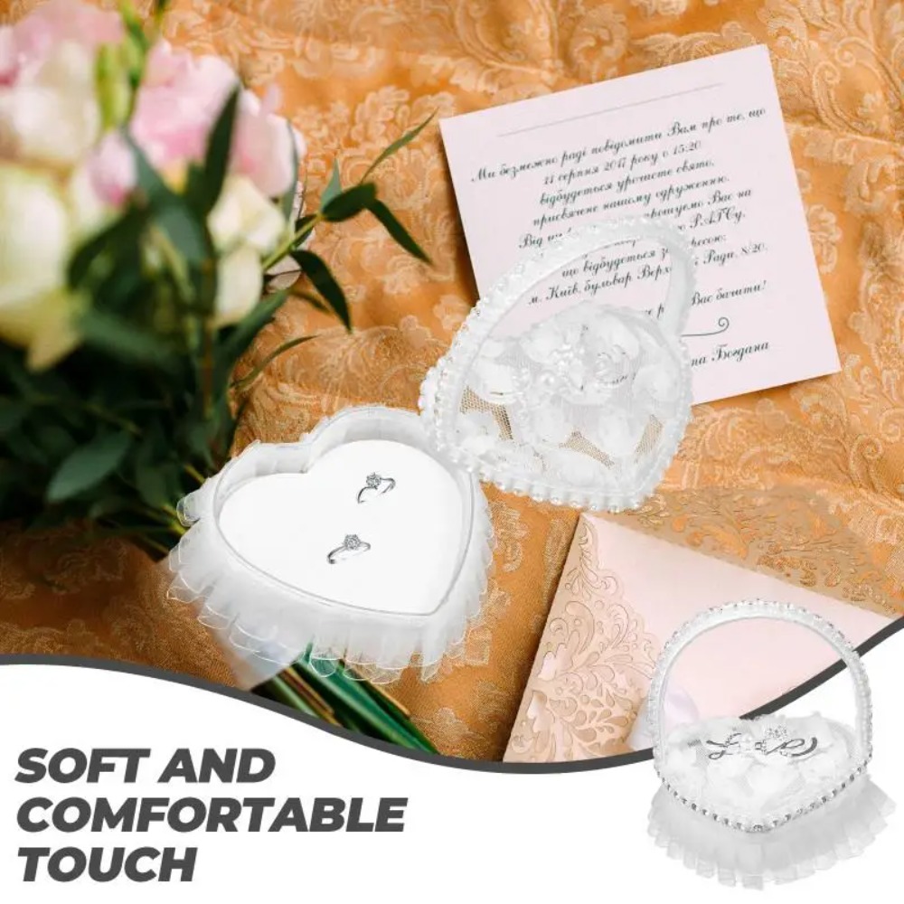 White Lace Heart-shaped Ring B - Ring Bearer Pillow 리뷰 및 가격