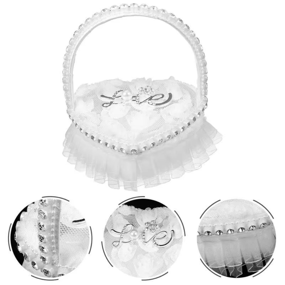 White Lace Heart-shaped Ring B - Ring Bearer Pillow 리뷰 및 가격
