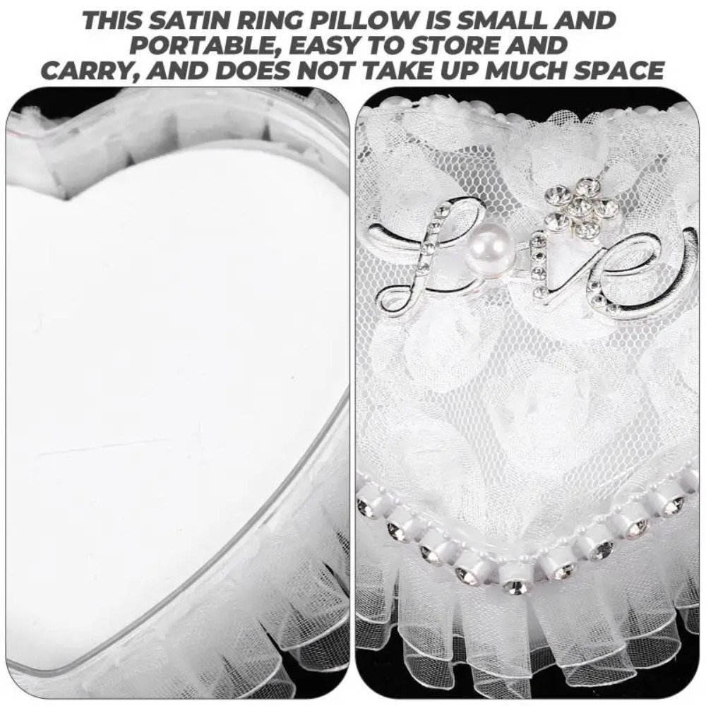White Lace Heart-shaped Ring B - Ring Bearer Pillow 리뷰 및 가격
